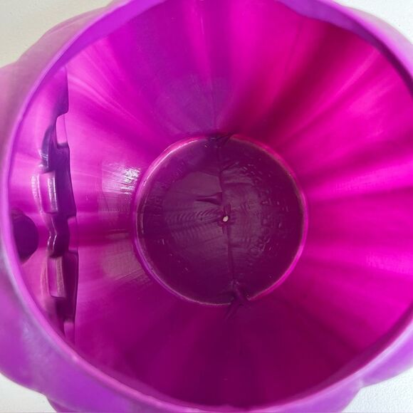 Vintage General Foam Plastics Blow Mold Purple Pumpkin Jack O Lantern Bucket - Picture 6 of 11